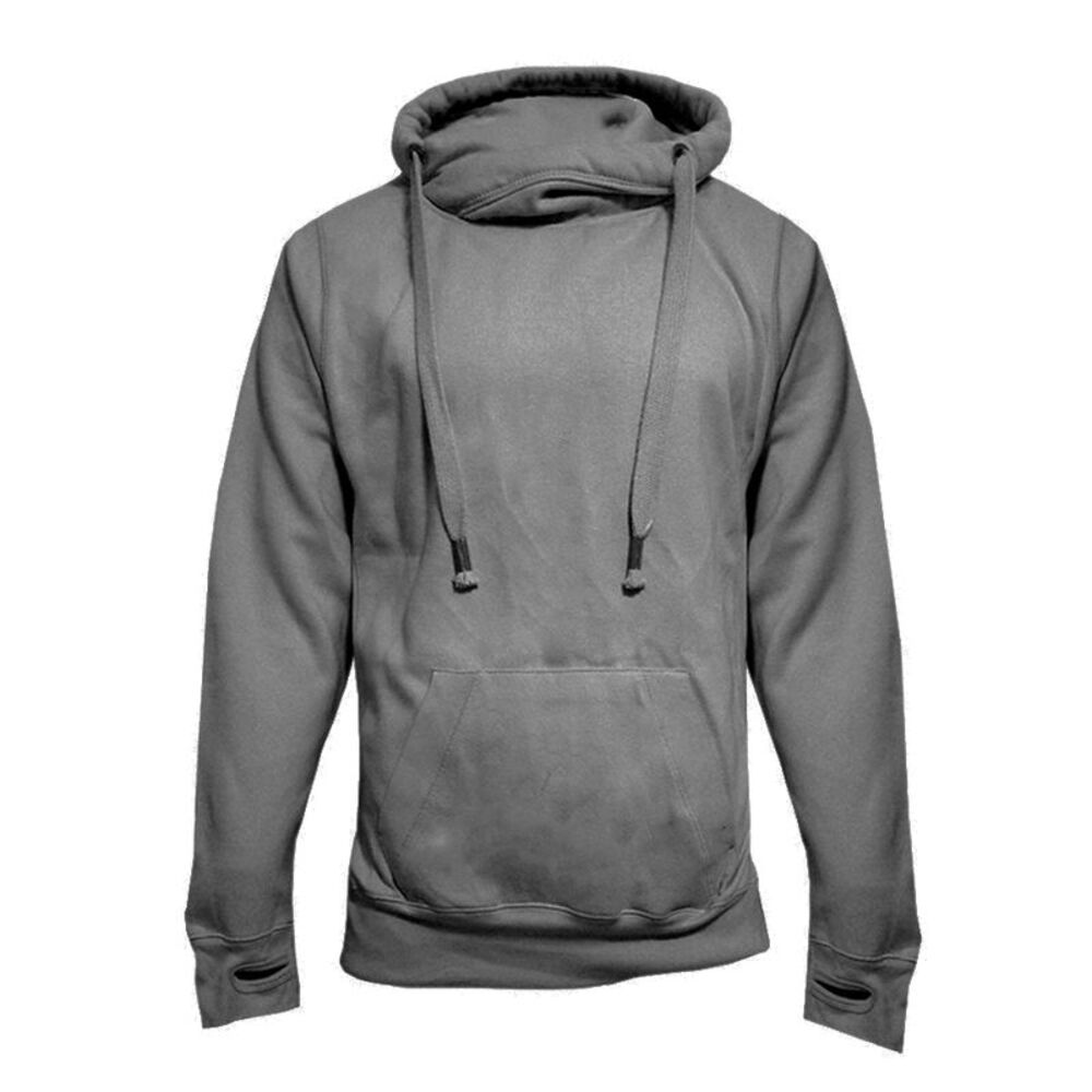 Awdis Unisex Adult Cross Neck Hoodie / Charcoal